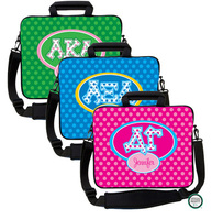 Design Your Own Sorority Letters on Dots Laptop Bag