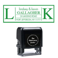 2 Side Initial Address Rectangular Self Inking Stamp