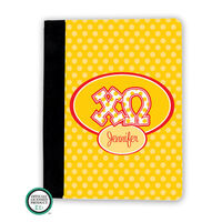 Chi Omega Letters on Dots iPad Cover