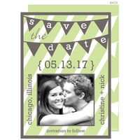 Green Save the Date Banner Photo Announcements