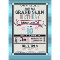 Vintage Girl Grand Slam Invitations