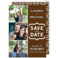 Modern Three Photo Save the Date Announcements