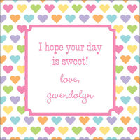 Candy Hearts Gift Stickers