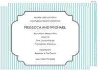 Elegant Aqua Pinstripe Invitations