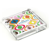Multi Bargello Crystal Paperweight by Jonathan Adler