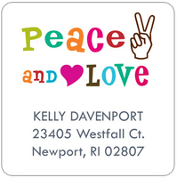 Peace and Love Address Labels