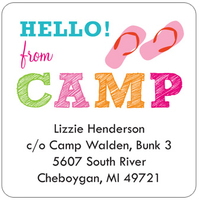 Camp Flip Flops Address Labels