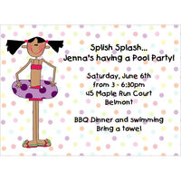 The Pool Party Birthday Invitations