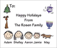 Interfaith Happy Holidays Gift Sticker