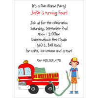 The Fire Fighter Birthday Invitations