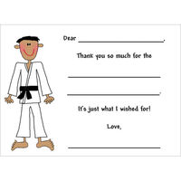 The Karate Boy Birthday Fill In Notecards