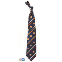 Auburn University Cambridge Striped Silk Necktie