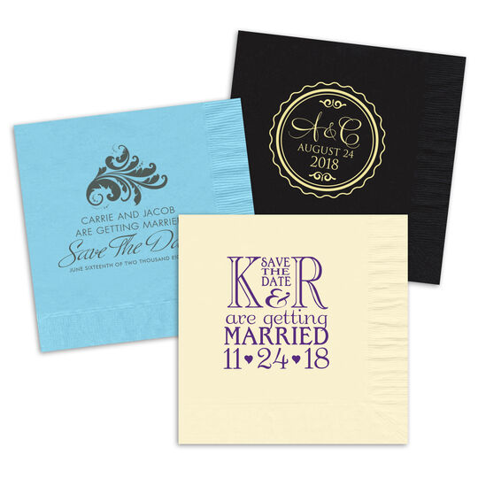 Personalized Custom Napkins With Your 1-Color Artwork