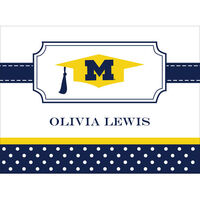 Michigan Dotted Border Foldover Note Cards