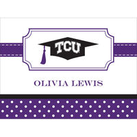 Texas Christian Dotted Border Foldover Note Cards