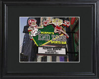Personalized Marquee End Zone Sports Bar Framed Print