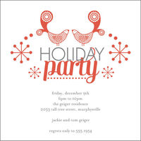 Red Doves Party Invitations