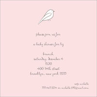 Simple Pink Bird Invitations