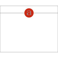 Red Large Monogram Circle Flat Note Cards