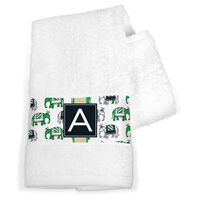 Green Elephant Hand Towels