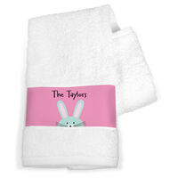 Peeking Bunny Hand Towels