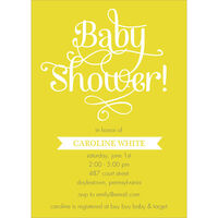 Yellow Baby Shower Invitations