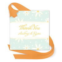 Daisies Gift Tags with Attached Ribbon