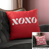 XOXO in Red Throw Pillow Cover
