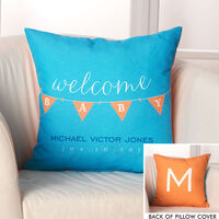 Baby Banner Throw Pillow Cover