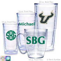 University of South Florida Personalized Chenille Tumblers