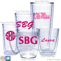 University of Mississippi Personalized Neon Pink Tumblers