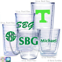 University of Tennessee Personalized Neon Green Tumblers