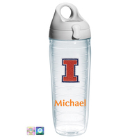 University of Illinois Personalized Chenille Water Bottle