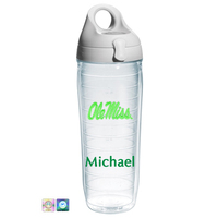 University of Mississippi Personalized Neon Green Water Bottle