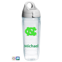 University of North Carolina Personalized Neon Green Water Bottle
