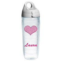 Confetti Heart Personalized Tervis Water Bottle