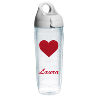 Personalized Red Heart Tervis Water Bottle