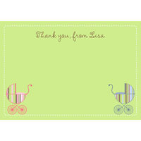 Twin Striped Carriage Flat Note Cards