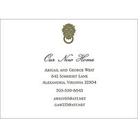 Door Knocker Letterpress Moving  Announcements