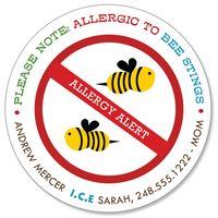 Bee Allergy Stickers