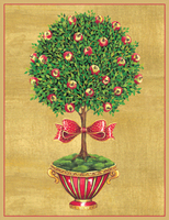 Apple Topiary Holiday Cards
