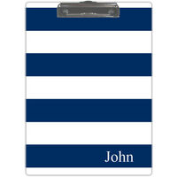 Navy and White Stripe Clipboad