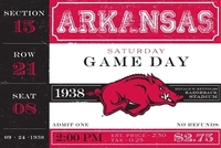 University of Arkansas Game Day Paper Placemats