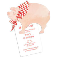 Gourmet Pig Die-cut Invitations