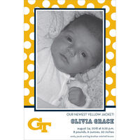 Georgia Institute of Technology Dotted Border Photo Baby Announcements