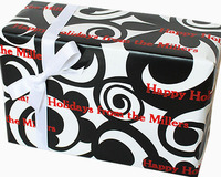 Ebony Scroll Personalized Gift Wrap