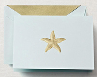 Starfish Boxed Note Cards - Hand Engraved