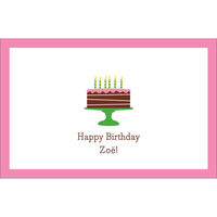 Pink Birthday Cake Placemats