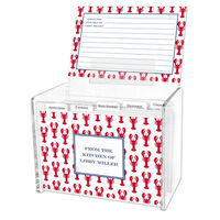 Lobster Red Recipe Box and Recipe Cards
