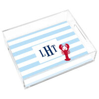 Stripe Lobster Lucite Trays